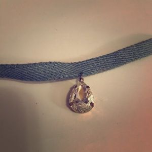 Denim choker